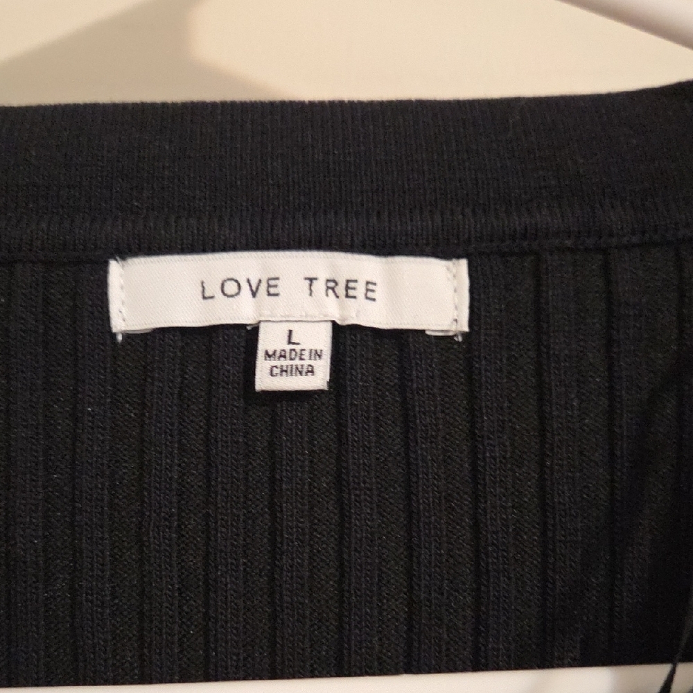 Love Tree Midnight Ribbed Button-Down Shirt - Picture 4 of 7